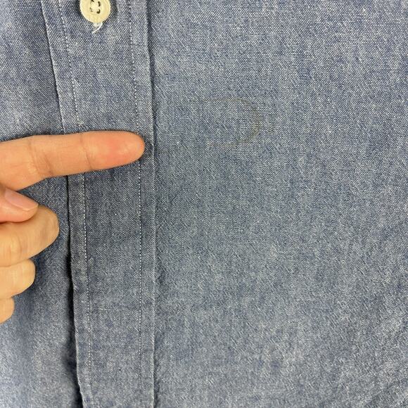 VTG Ralph Lauren Golf Tilden Shirt Mens Large Chambray Button Up Crest Preppy - Picture 12 of 12